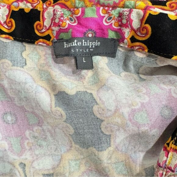 Haute Hippie Cinched Blouse Top Women’s Large - Picture 4 of 4